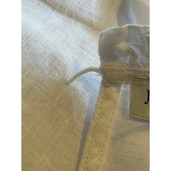 J Crew Factory Womens Sleeveless Linen-Blend Ruffleneck Top CA112 White Sz M NWT - Picture 5 of 5